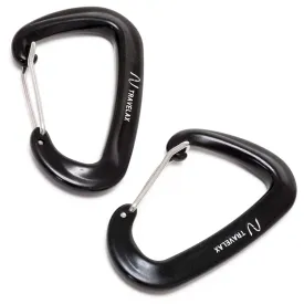 2 Sturdy Light Aluminum Carabiner With Wire Gate Up To 1102