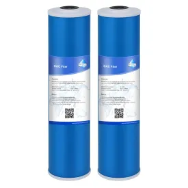 20"x4.5" 5 Micron Big Blue GAC Granular Carbon Water Filter Replacement