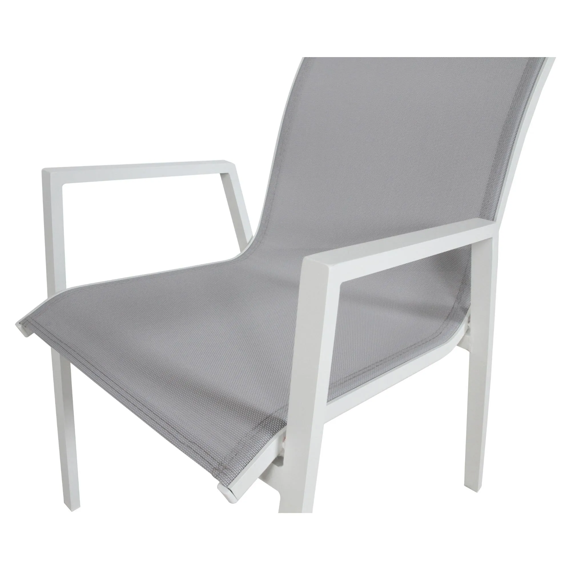 8pc All-Weather Aluminium Outdoor Dining Chairs Set