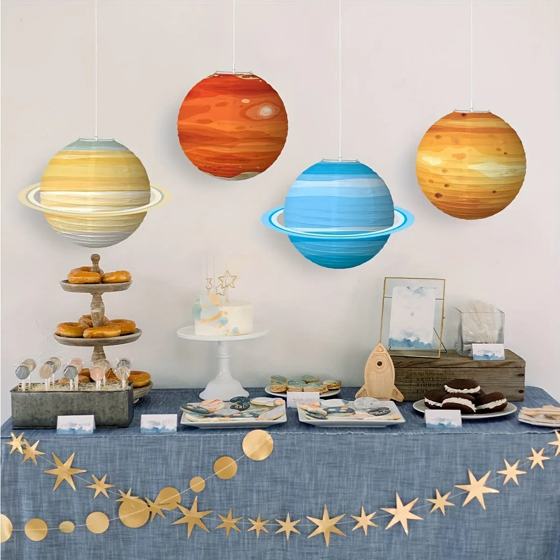 8pc Outer Space Lanterns Solar System Party Decorations