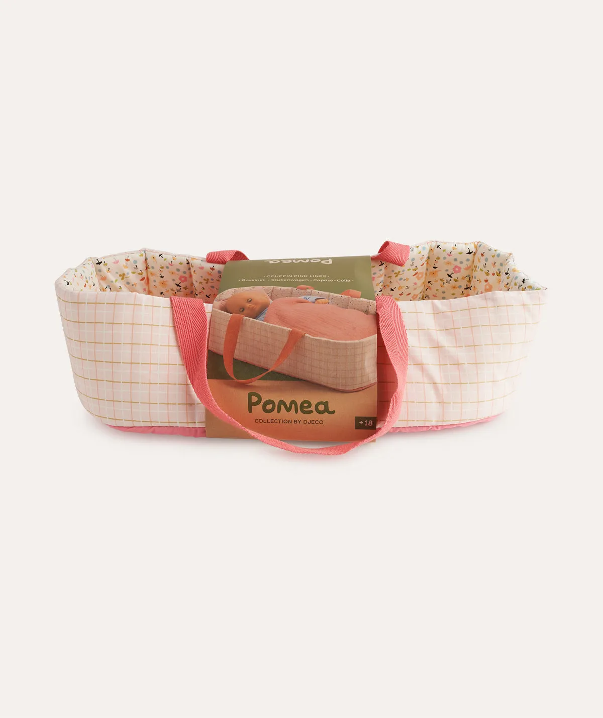 Baby Doll Bassinet - Pink Lines