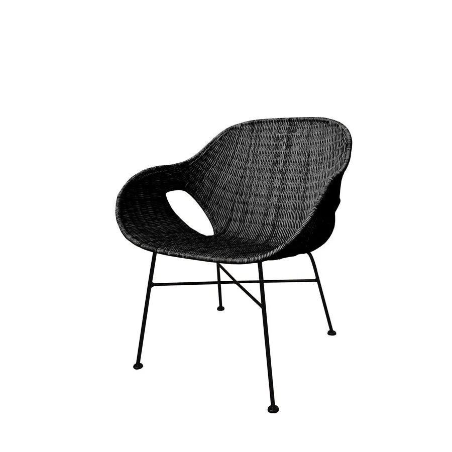 Bahama armchair in black