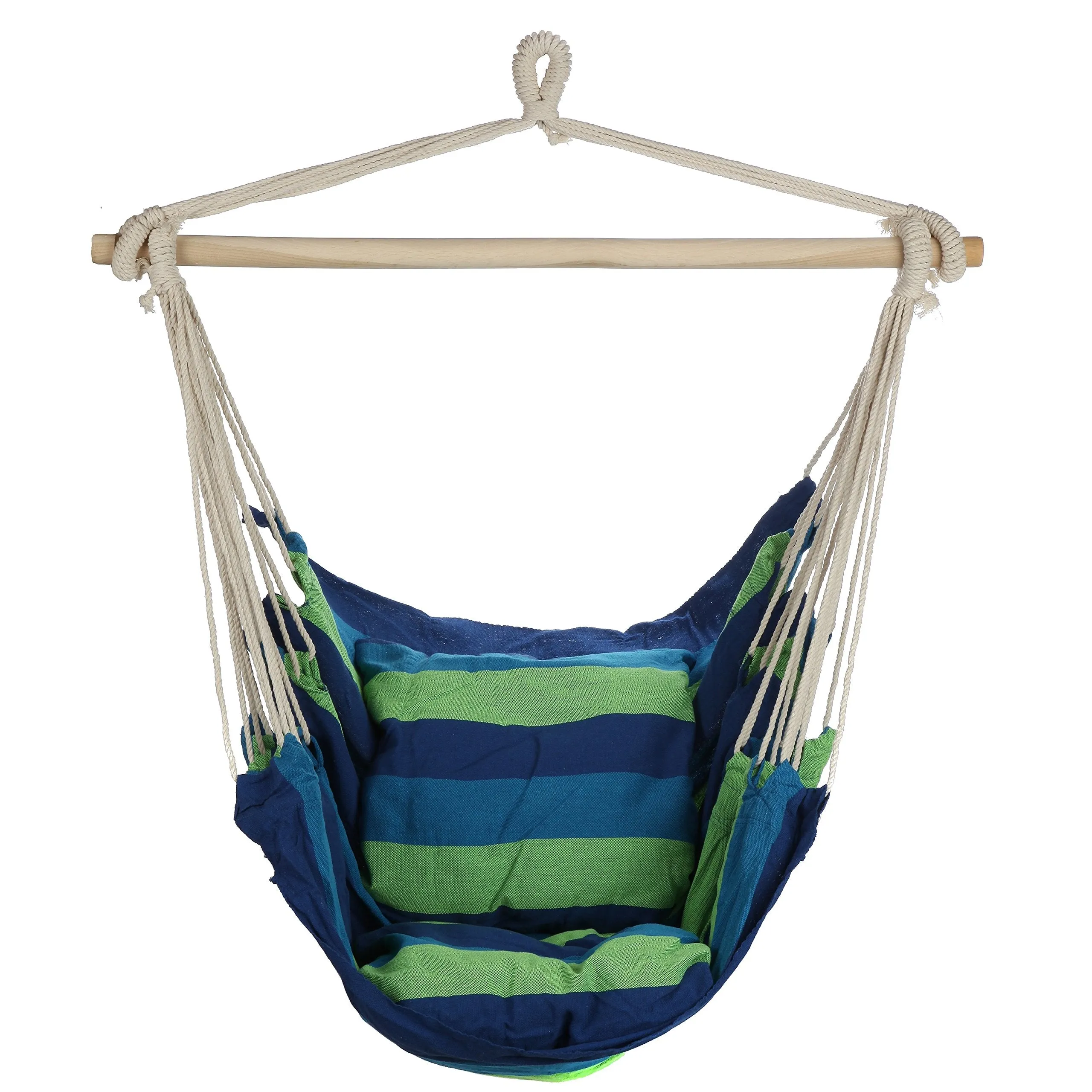 Blue & Green Hanging Hammock Chair - ARAD