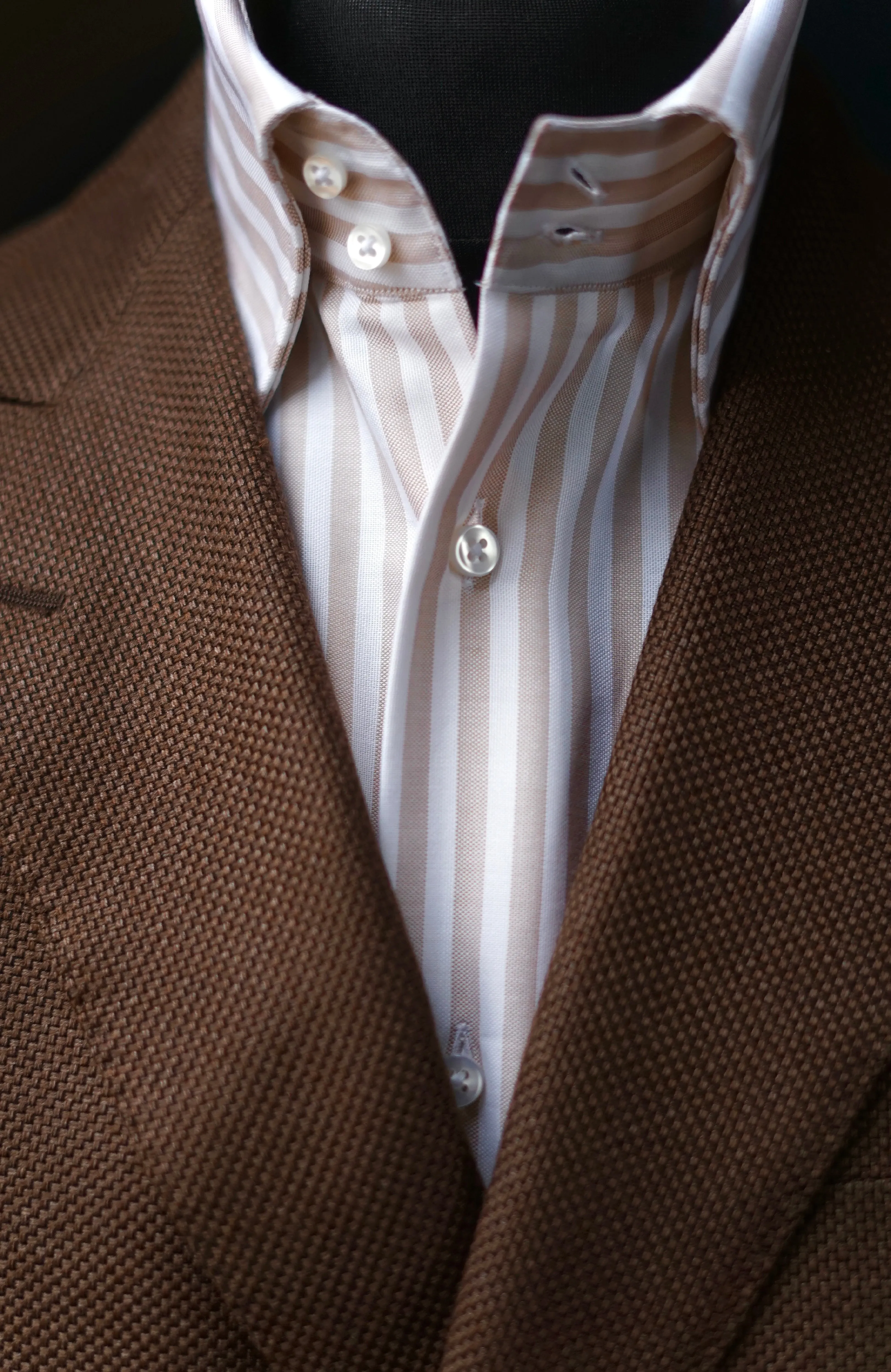 Bottega Pin Point Stripe Dress Shirt