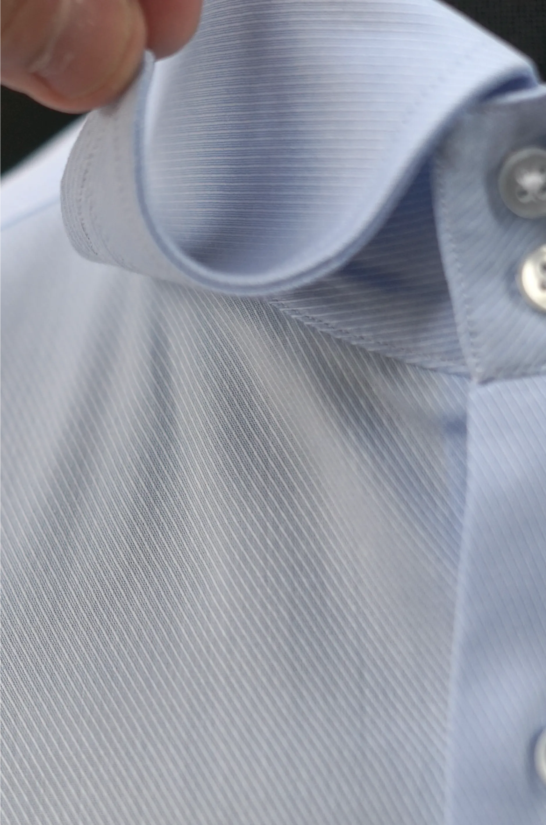 Canale Sky Blue Twill Dress Shirt