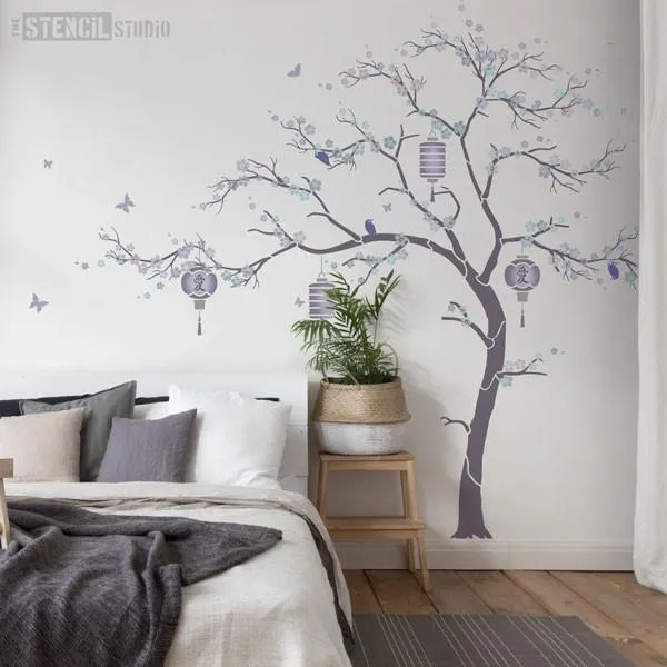 Cherry Blossom Tree Stencil Pack