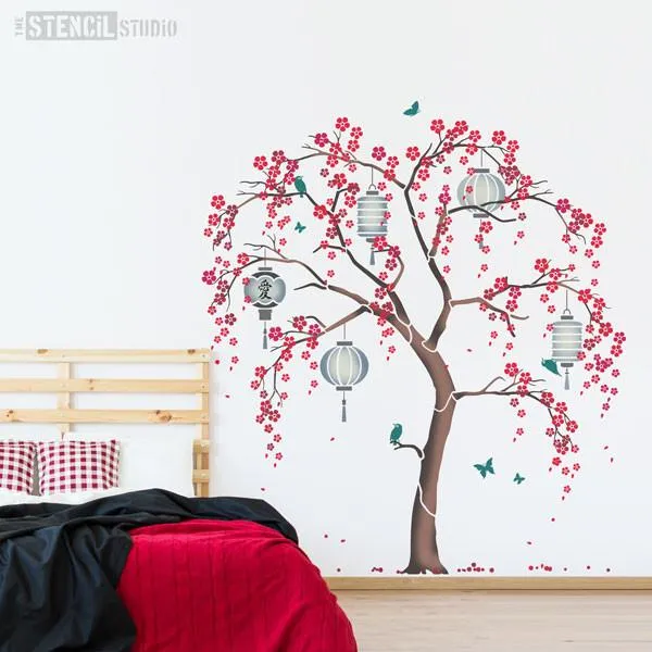 Cherry Blossom Tree Stencil Pack