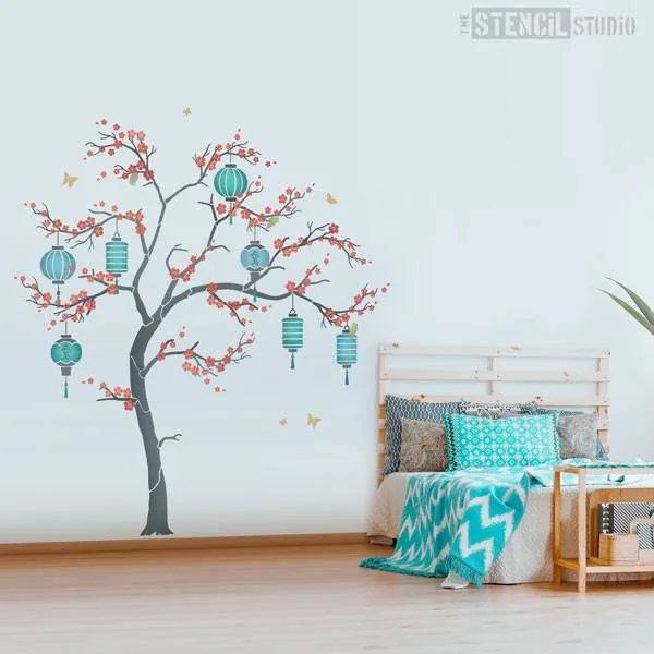 Cherry Blossom Tree Stencil Pack