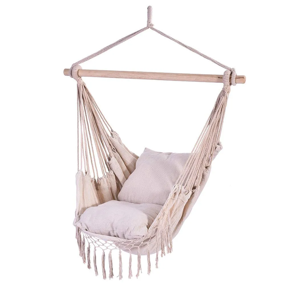 Cotton Weave Hammock Chair Hanging Rope Swing - Huaze