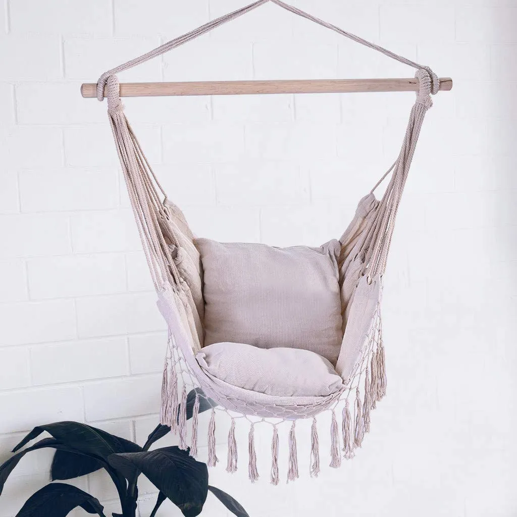 Cotton Weave Hammock Chair Hanging Rope Swing - Huaze