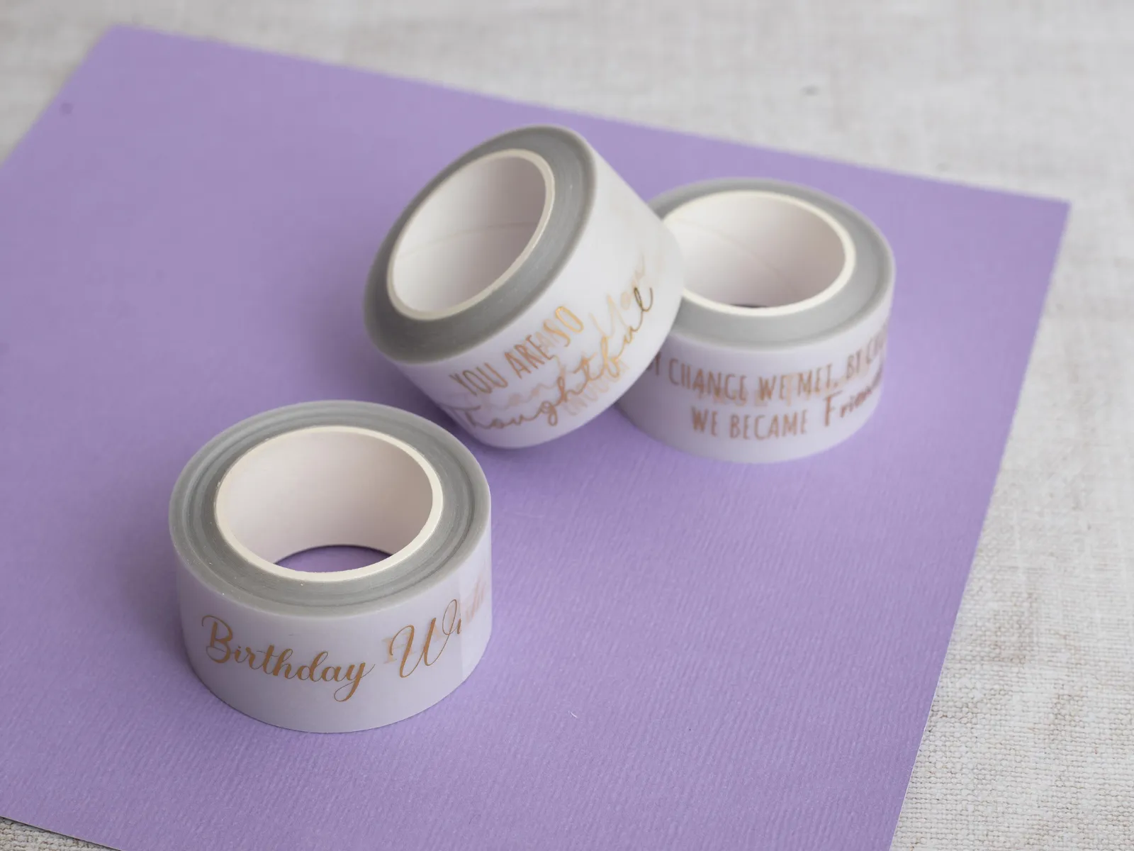 Crafters Companion Vellum Washi Rolls - Gold Sentiments