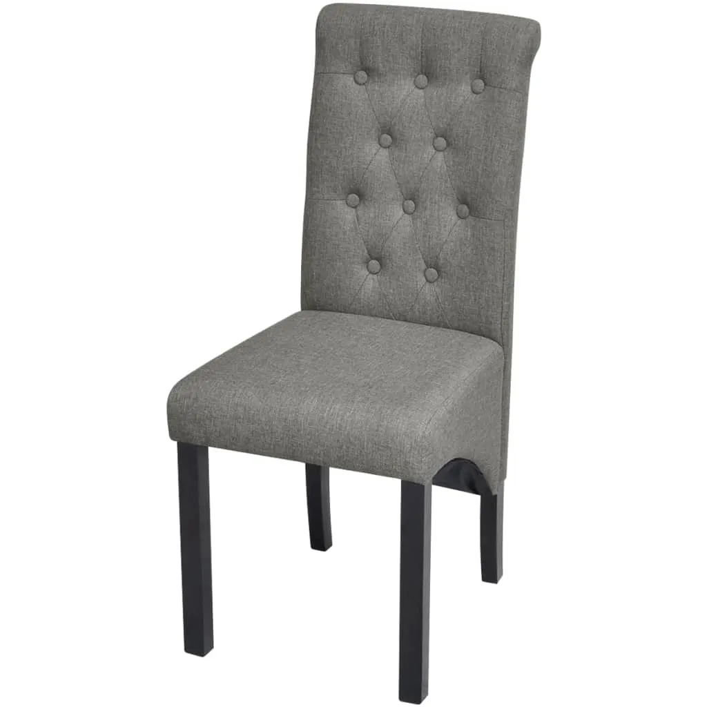 Dining Chairs 2 pcs Light Grey Fabric