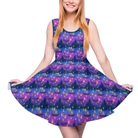 Disney Tangled Rapunzel Floating Lanterns Women's Sleeveless Round Neck Skater Dress