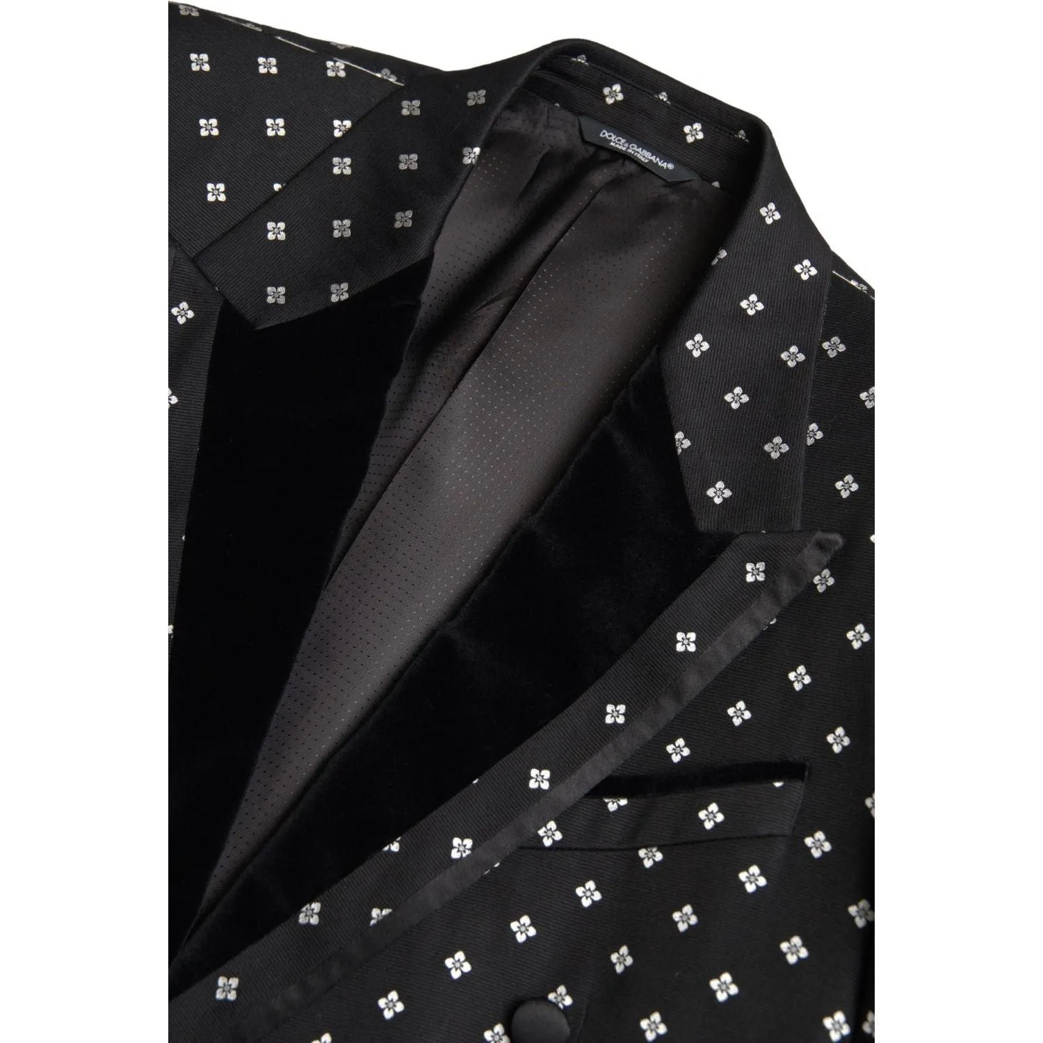 Dolce & Gabbana Elegant Geometric Patterned Slim Blazer