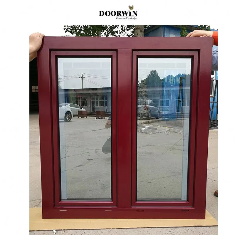 Doorwin 2021hinged grills design church profiles aluminium framed double glass nigeria french casement windows