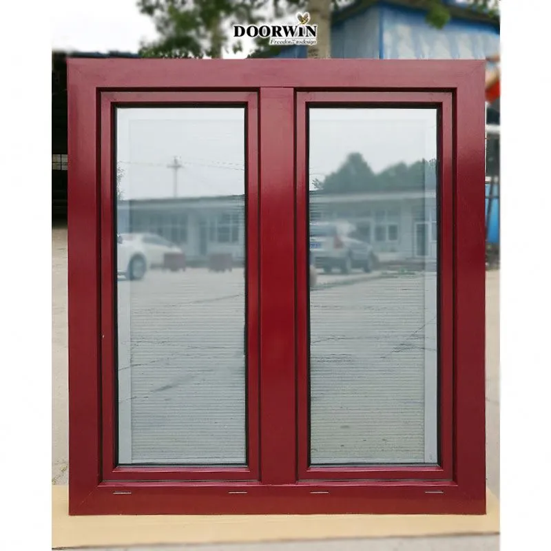 Doorwin 2021hinged grills design church profiles aluminium framed double glass nigeria french casement windows