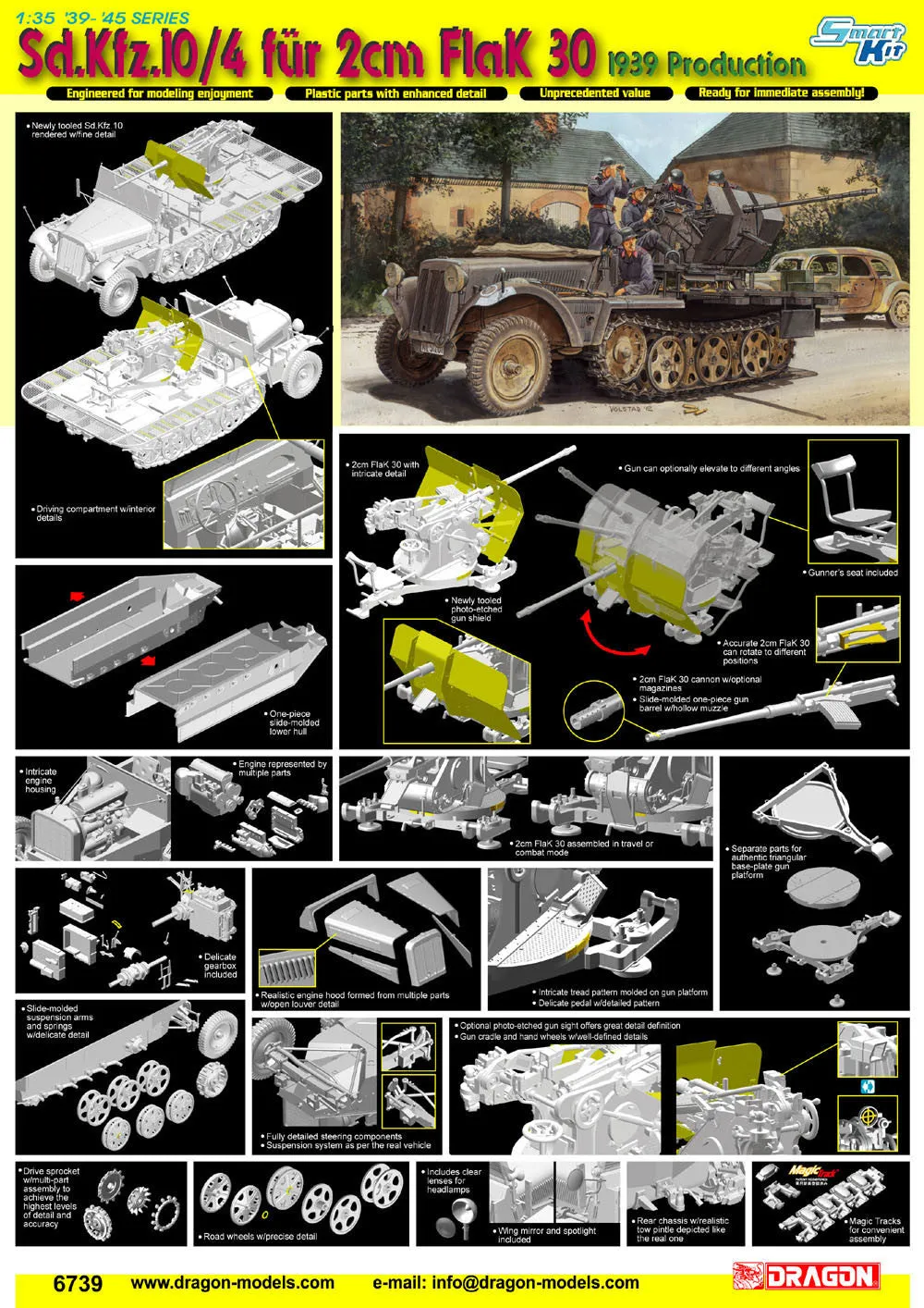 Dragon 1/35 Sd.Kfz. 10/4 für 2cm FlaK 30 | 6739