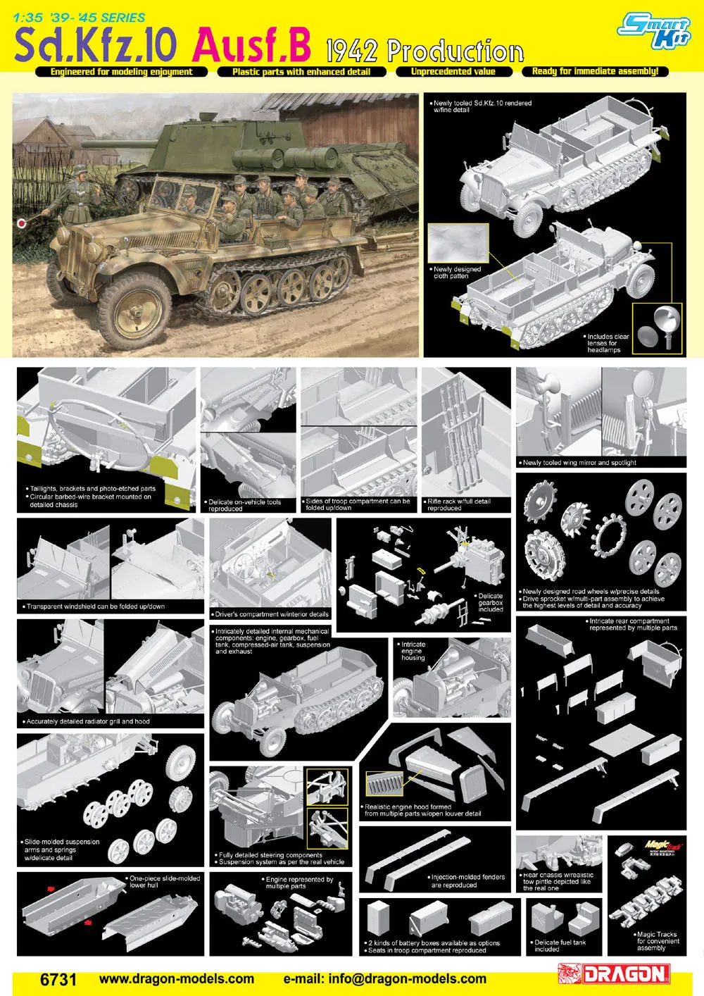 Dragon 1/35 Sd.Kfz.10 Ausf.B 1942 Production | 6731