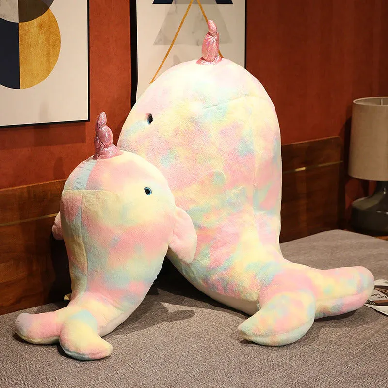 Fuzzy Kawaii Galaxy Chubby Narwhal Stuffed Animals Plushies