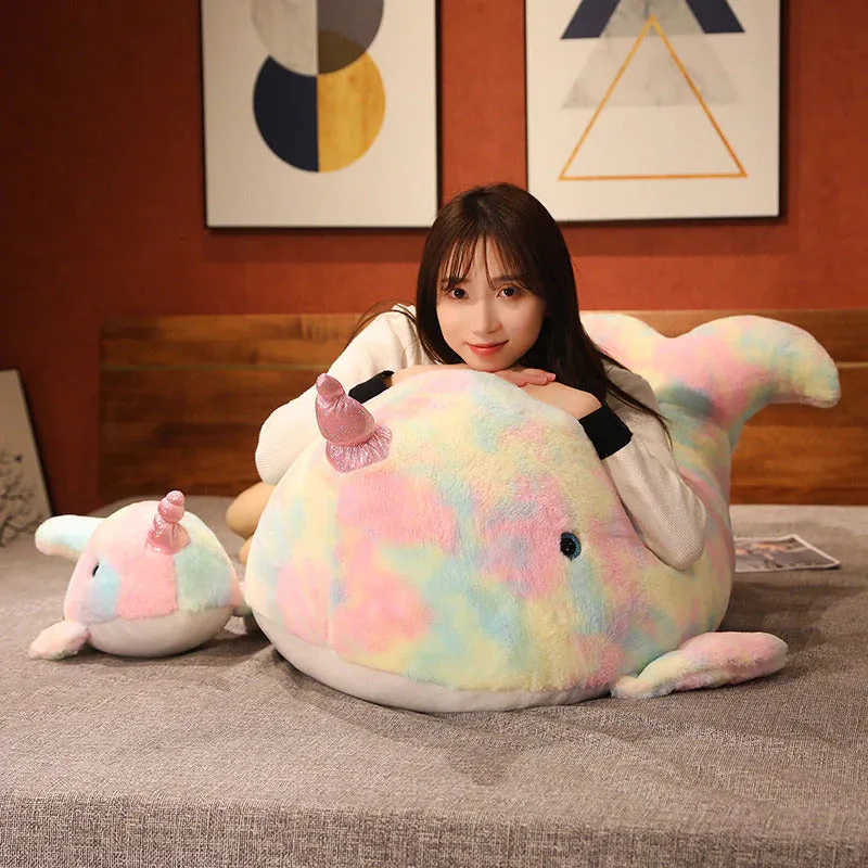 Fuzzy Kawaii Galaxy Chubby Narwhal Stuffed Animals Plushies