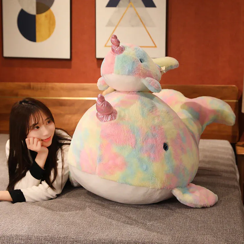 Fuzzy Kawaii Galaxy Chubby Narwhal Stuffed Animals Plushies