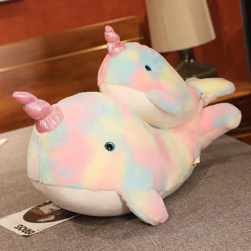 Fuzzy Kawaii Galaxy Chubby Narwhal Stuffed Animals Plushies