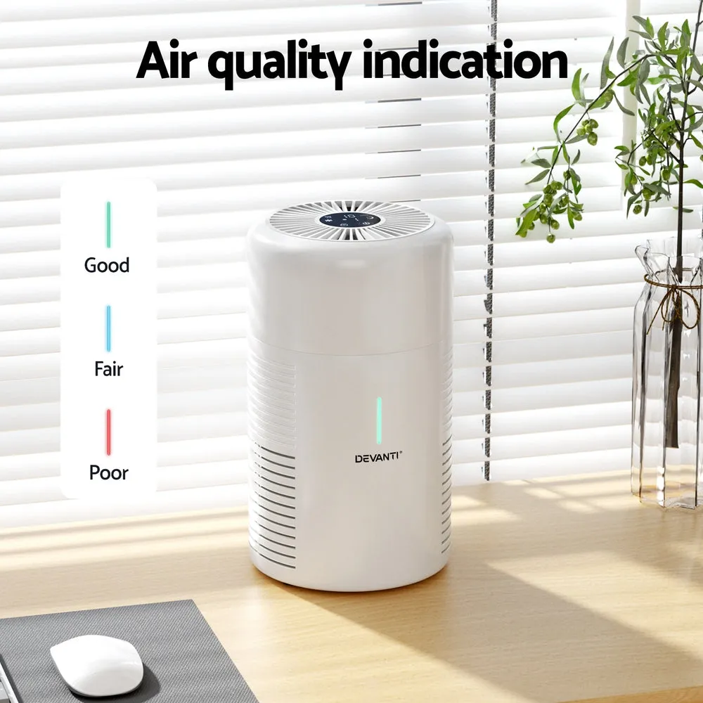 HEPA Air Purifier, Dust Sensor, Child-Lock - Devanti