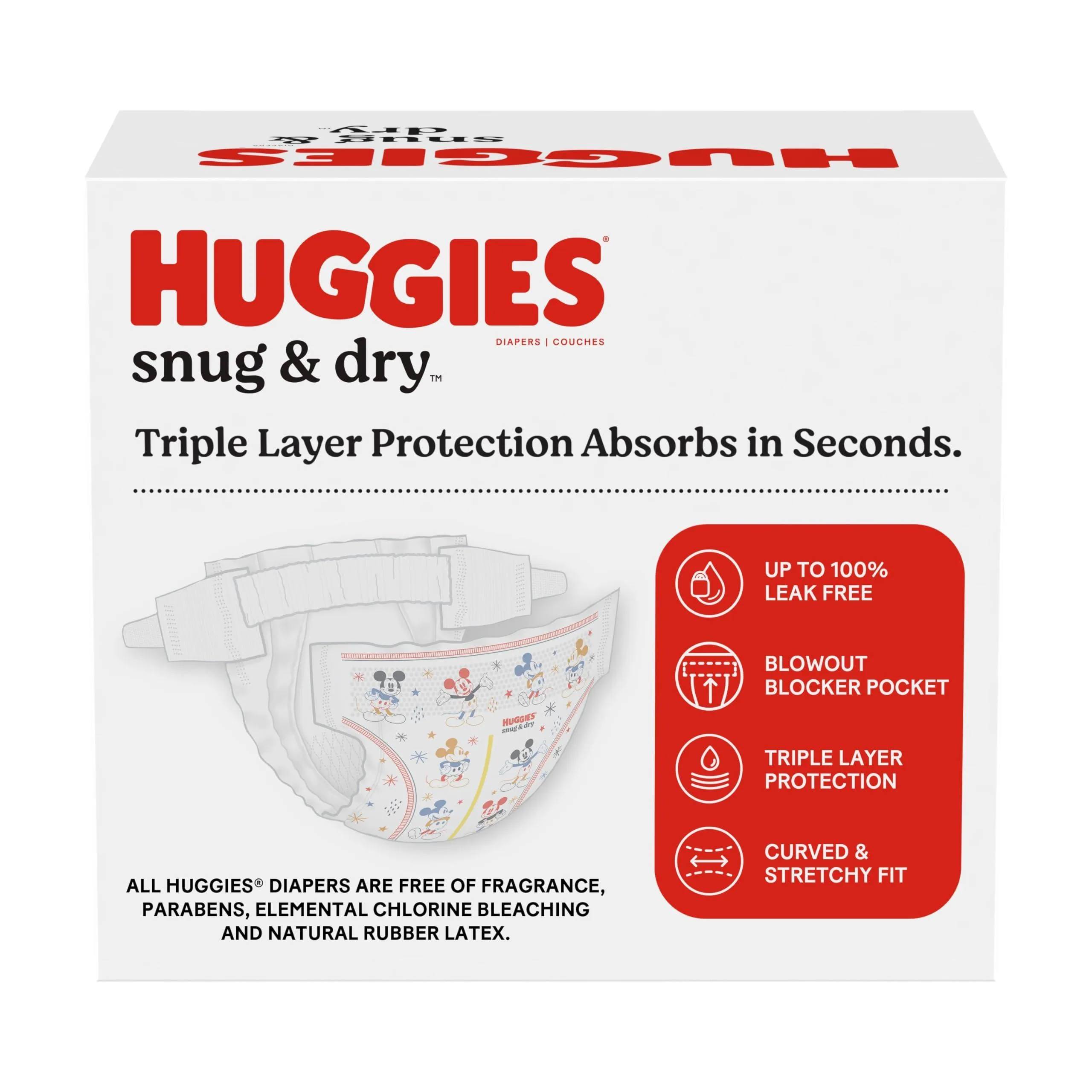 Huggies Snug & Dry Disposable Baby Diapers, Size 5, 132 Count