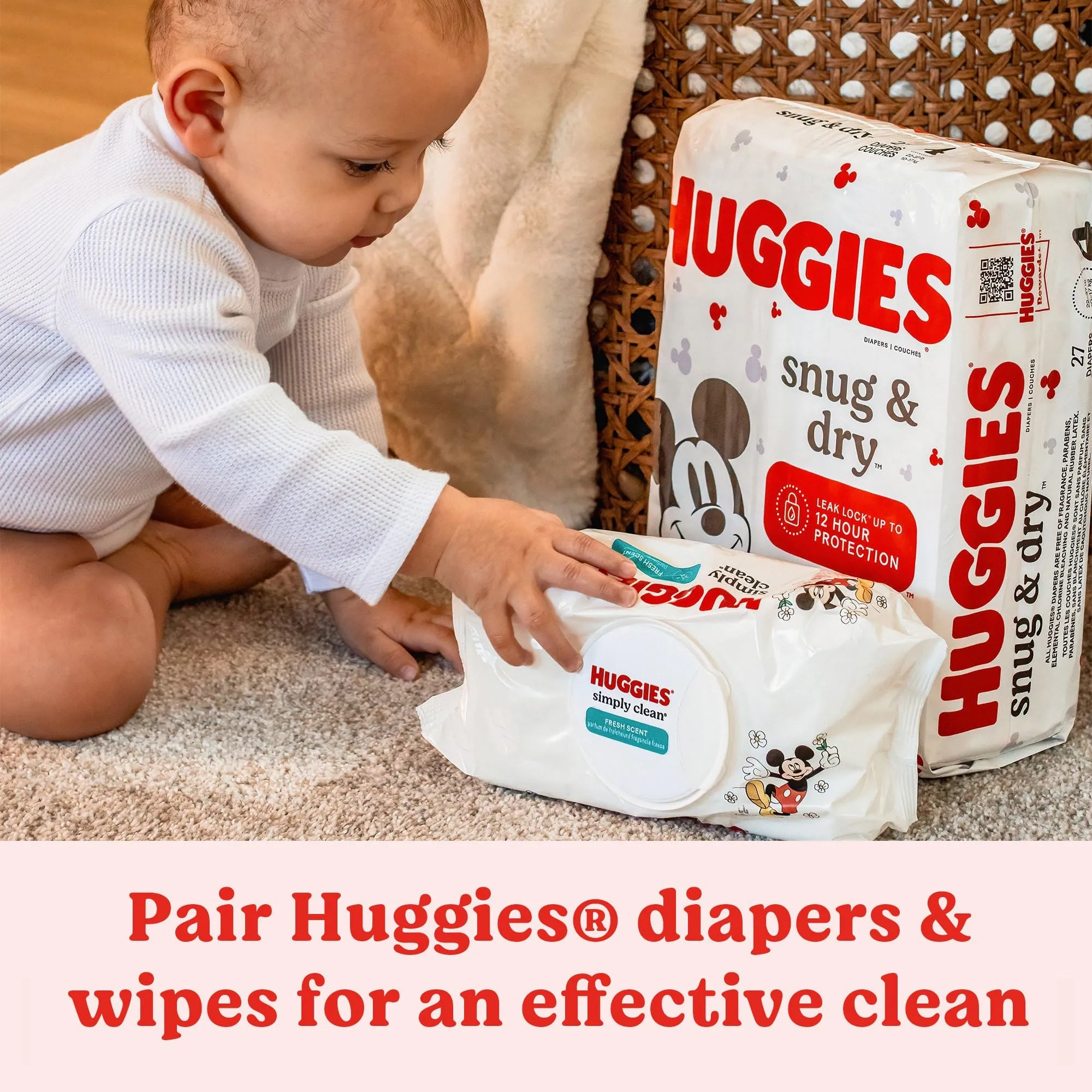 Huggies Snug & Dry Disposable Baby Diapers, Size 5, 132 Count