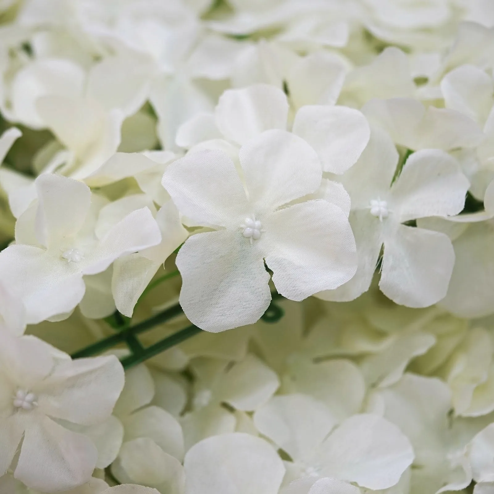 Hydrangea Artificial Flower Wall Mat Panel - Cream - 4 panels