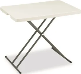 Indestructable Too 1200 Series Resin Personal Folding Table 30W X 20D Platinum