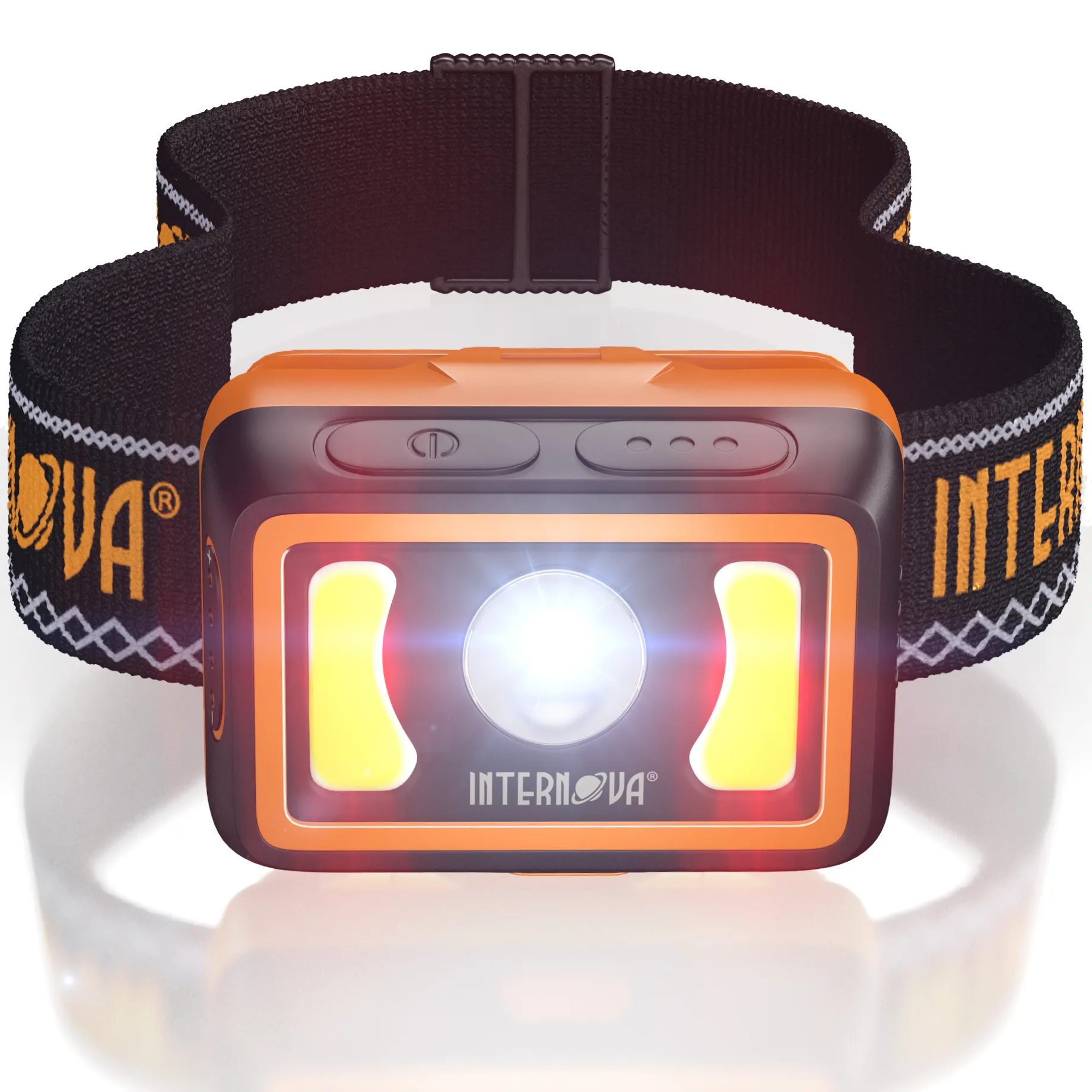 Internova LED Rechargeable Headlamp With Spotlight and Flood Light