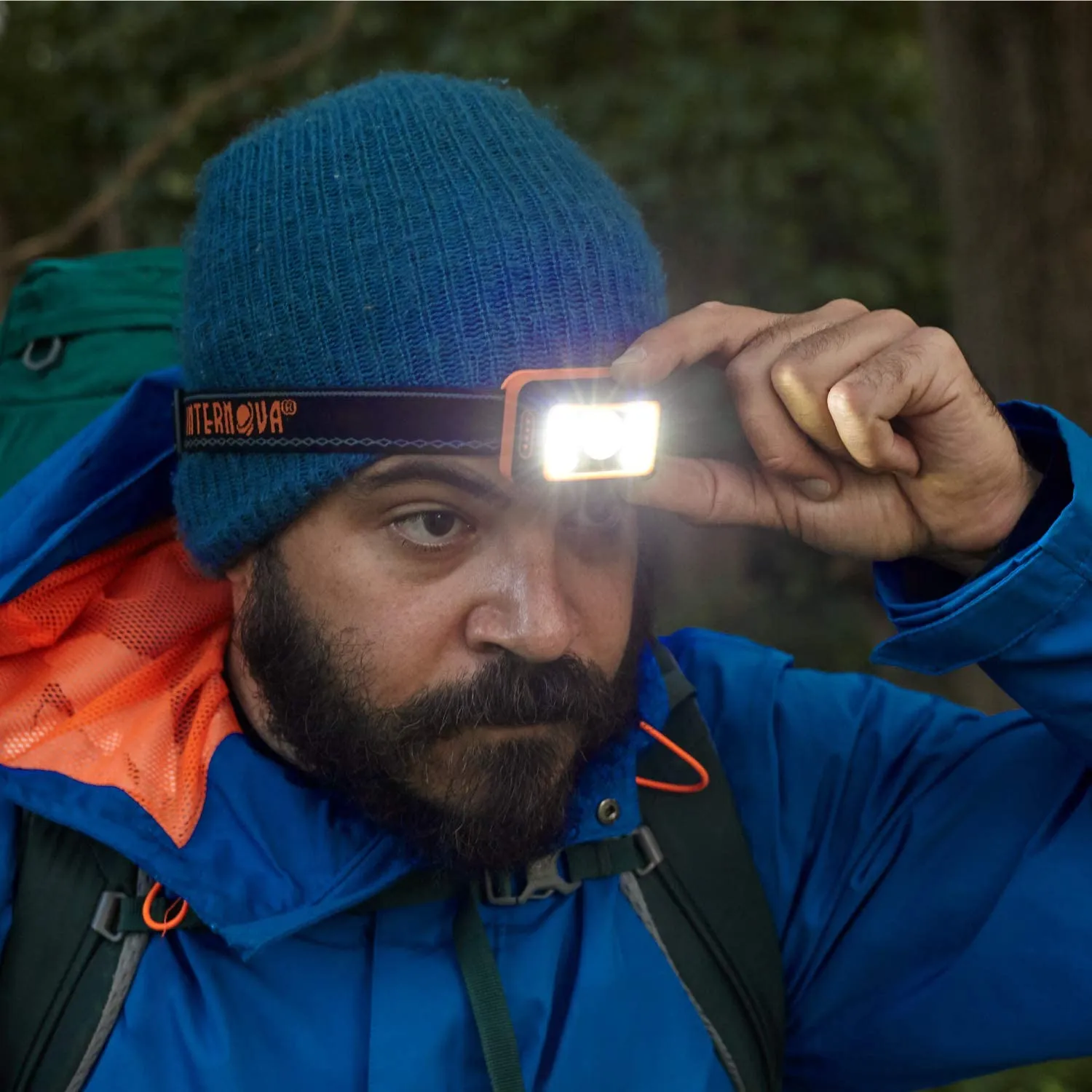 Internova LED Rechargeable Headlamp With Spotlight and Flood Light