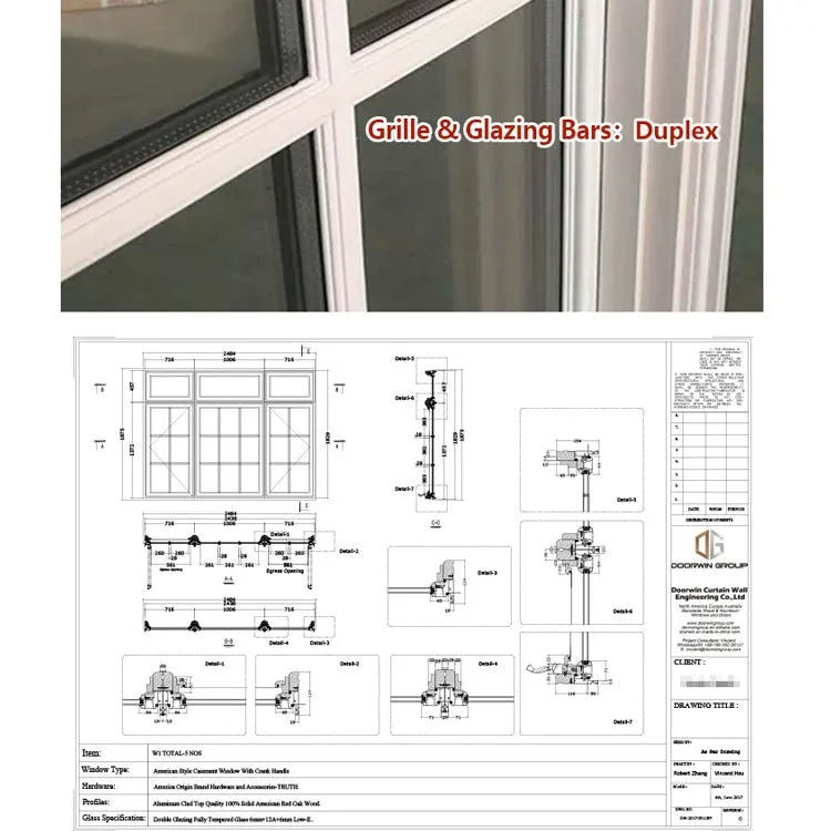 Manufactory direct style of window grills solid wood windows grill design