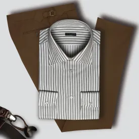 Napoli Warm Cotton Stripe Dress Shirt