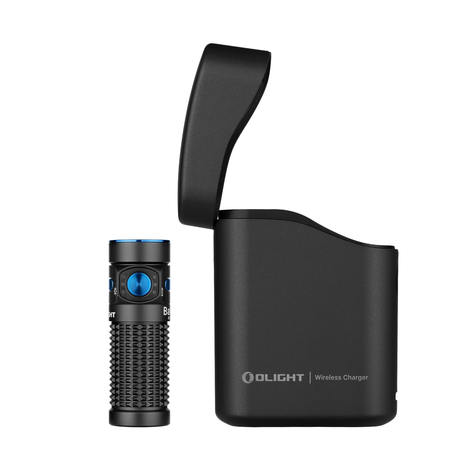 Olight Baton 4 Premium 1300 Lumen Rechargeable EDC Flashlight with Wireless Charging Case