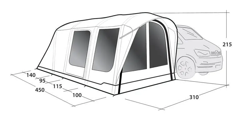 Outwell  Wolfburg 450 Air Drive Away Awning 2025