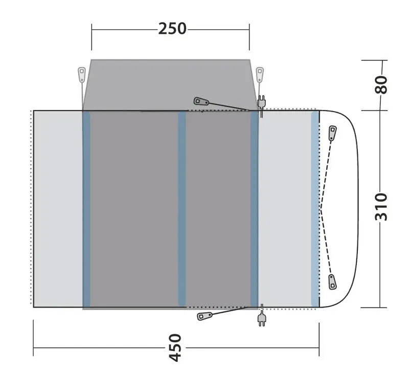 Outwell  Wolfburg 450 Air Drive Away Awning 2025