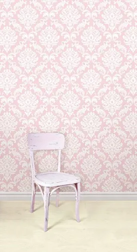 Pink Ariel Peel And Stick Wallpaper