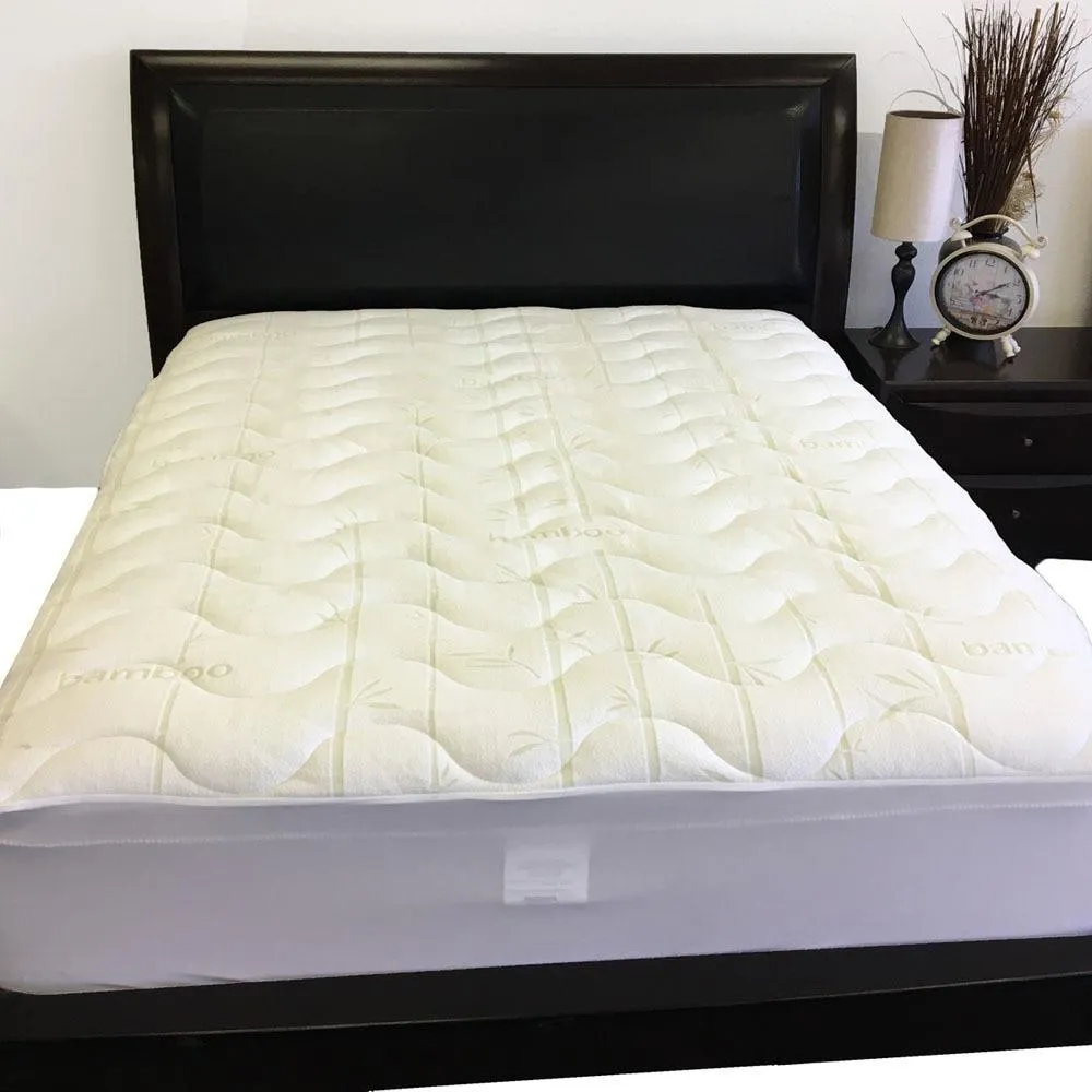 Plush Bamboo Jacquard Mattress Pad