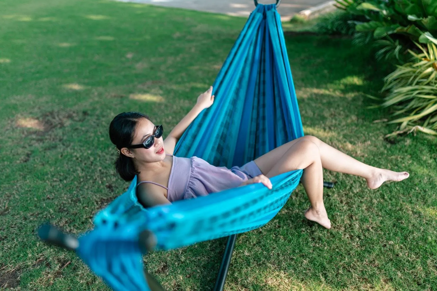 Premium Brazilian Style Double Hammock with Universal Stand