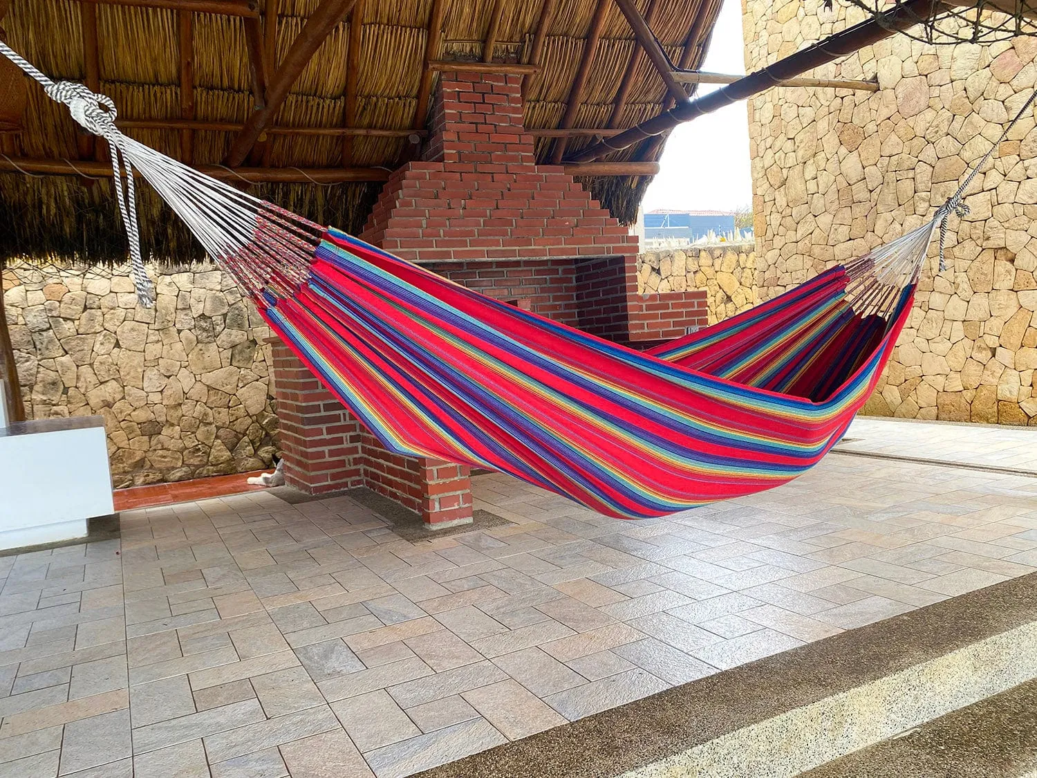 Premium Brazilian Style Double Hammock with Universal Stand