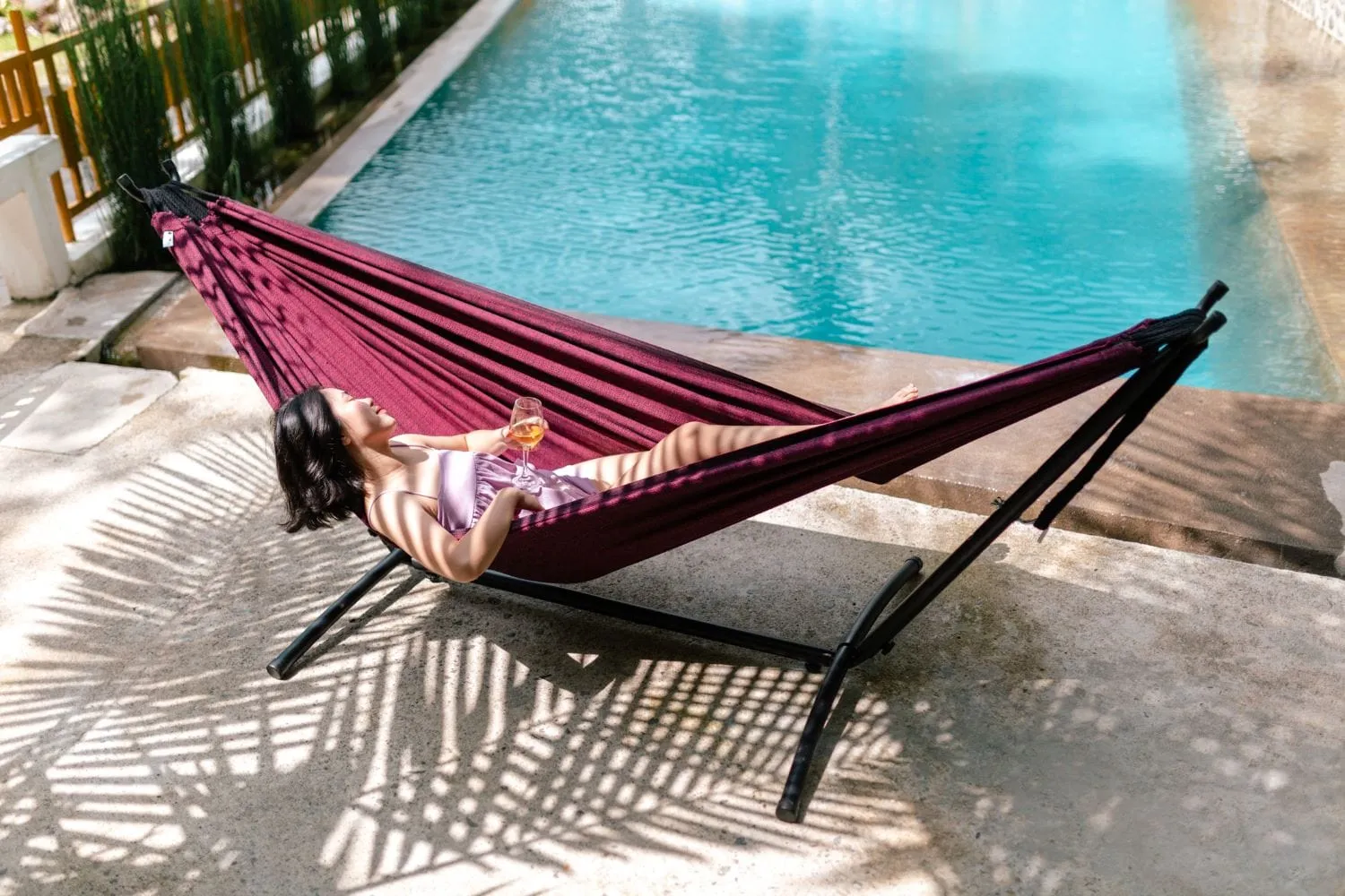 Premium Brazilian Style Double Hammock with Universal Stand