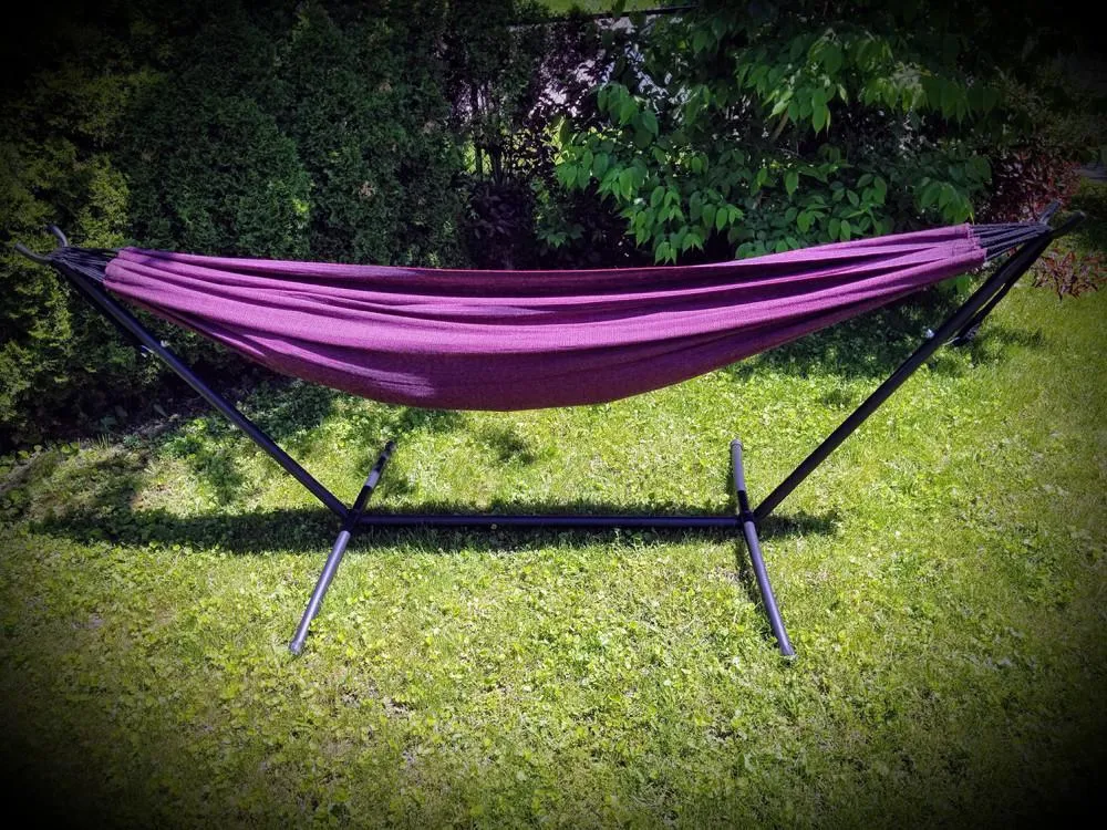 Premium Brazilian Style Double Hammock with Universal Stand