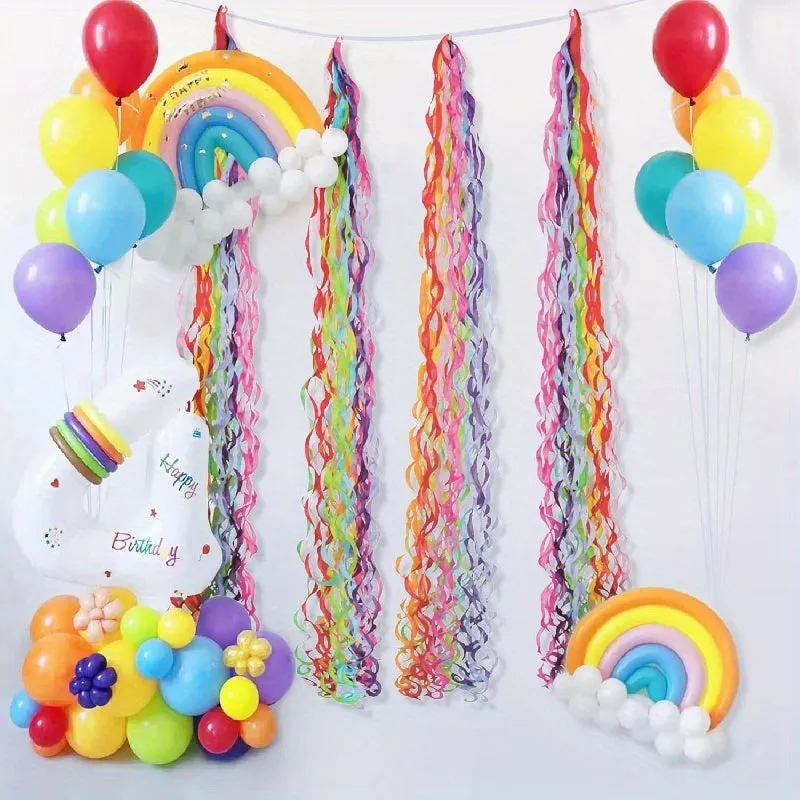 Rainbow Swirls Paper Tassel Garland Perfect Party Decoration Set