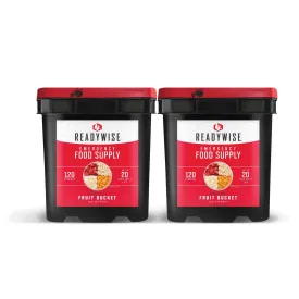 ReadyWise - 120 Serving Freeze Dried Fruit Bucket - 2 Pack