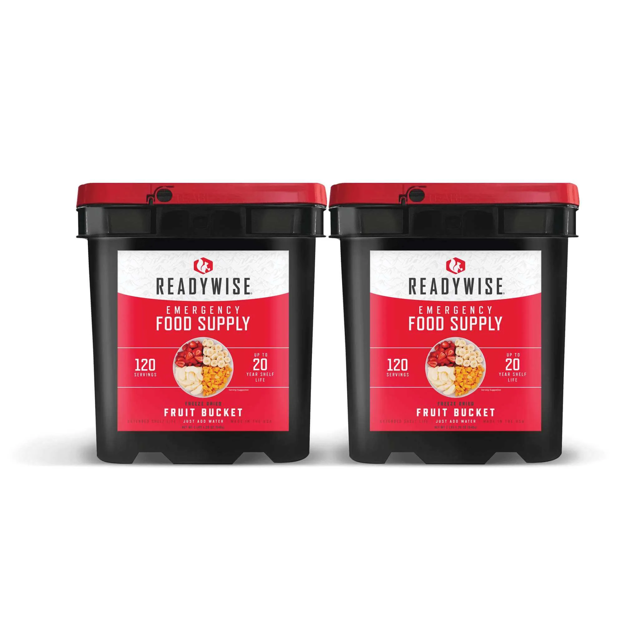 ReadyWise - 120 Serving Freeze Dried Fruit Bucket - 2 Pack