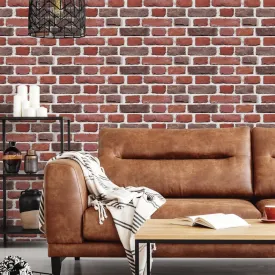 Red Brick Peel and Stick Giant Wall Decals