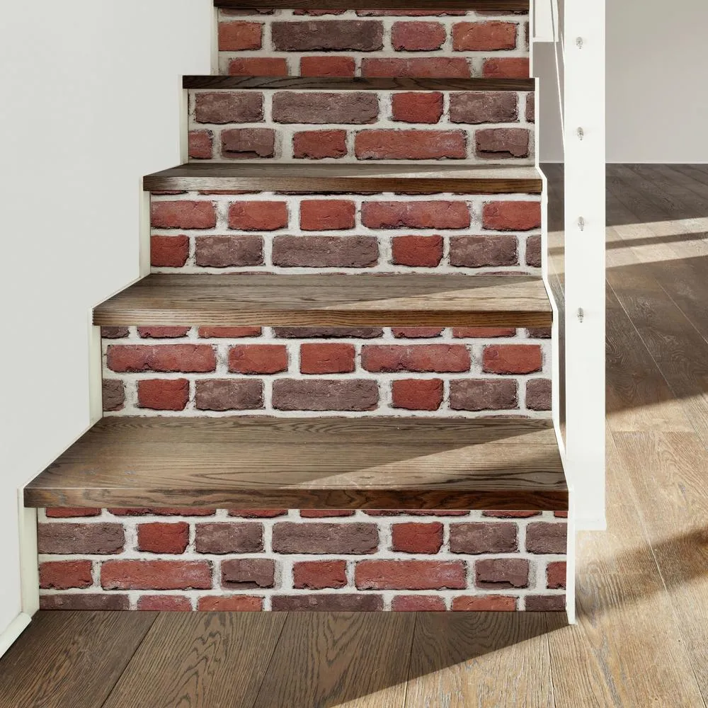 Red Brick Peel and Stick Giant Wall Decals