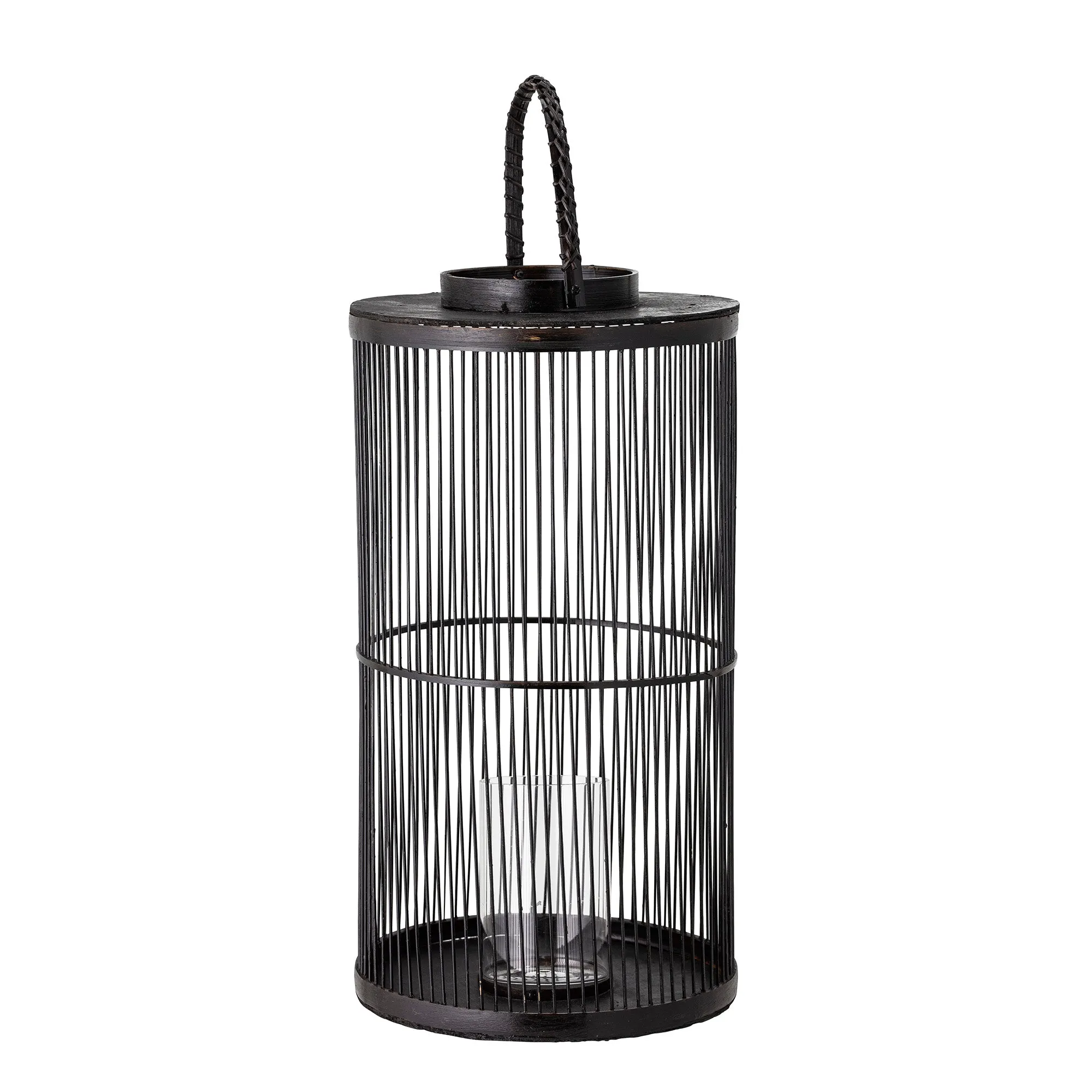 Tall Black Bamboo Lantern